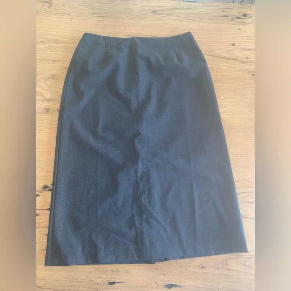 Eddie Bauer Pencil MIDI Skirt Stretch Wool Blend Gray Women’s 14 Preloved